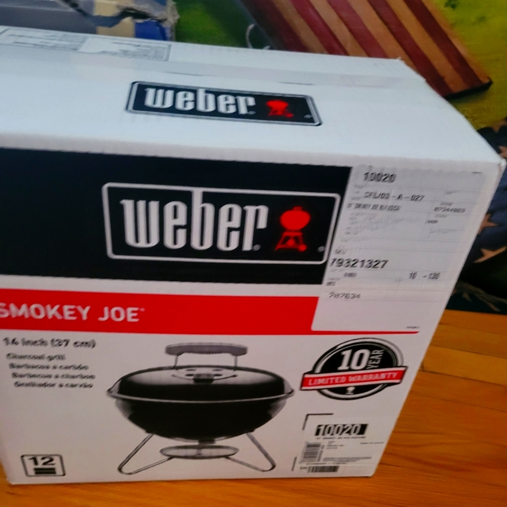 Smokey Joe Portable Charcoal Grill - Black